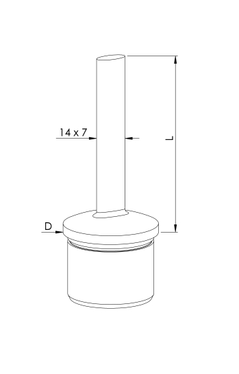 Blade Weldable Stem Connector - Model 0157 CAD Drawing